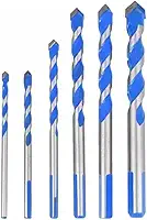 Kit de Brocas para Azulejo e Cerâmica, 6 Peças, Revestimento em Azul, Multiuso