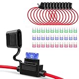 ★ Compatible: Compatible con fusibles miniatura (1A 2A 3A 5A 7,5A 10A 15A 20A 30A), máx. Voltaje: 32V.