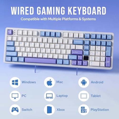 Image of MechLands LEOBOG Hi98 Aluminum Alloy Wired Gaming Keyboard, 98% Hot Swappable Custom Keyboard, Programmable Gasket-Mounted Mechanical Keyboard with FR4 Plate, NKRO, RGB for Win /Mac /Linux (White)