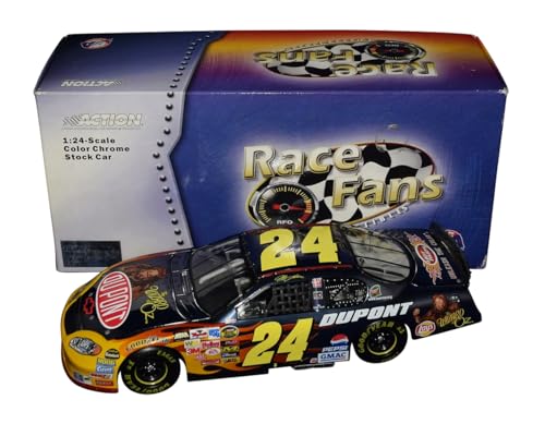 Autographed 2004 Jeff Gordon #24 DuPont Racing - Wizard of Oz Car (Color Chrome) Race Fans Only Signed 1/24 Scale NASCAR Diecast Car with COA (1 of only 1,008 produced)