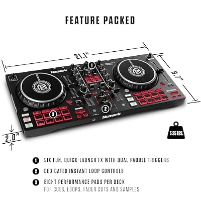 Numark Mixtrack Pro FX Serato DJ Controller with 2 Decks, Mixer, Effects Paddles and Audio Interface