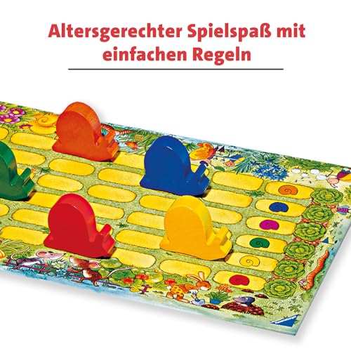 Foto von Ravensburger Kinderspiel 21420 - Tempo kleine Schnecke, Das spannende Schneckenrennen, Brettspiel und Gesellschaftsspiel für 2-6 Spieler, Kinderspiel ab 3 Jahren - Geburtstagsgeschenke