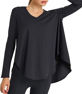NQyIOS T Shirts for Women UK, Sun Shirts for Women Long Sleeve Workout Tops Shirts for Hiking Athletic Running Gym T Shirts for Women Plus Cold Shoulder Tops for Women UK
