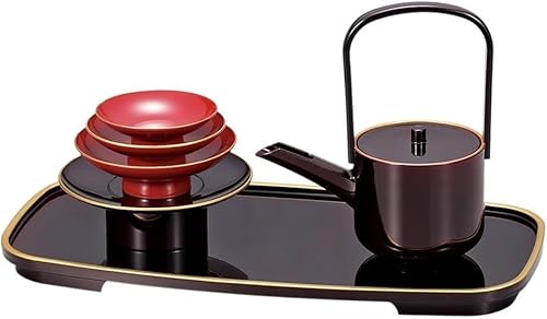山中漆器 山中塗 屠蘇器セット (小判 溜渕金塗)