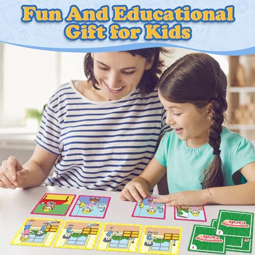 Kasfalci Sequencing Cards, Sequence Game for Kids, Speech Therapy Materials for Autism, Improve Storytelling,Social Skills, Sentence Building, Preschool Learning Activities for Classroom & Homeschool - Image 8