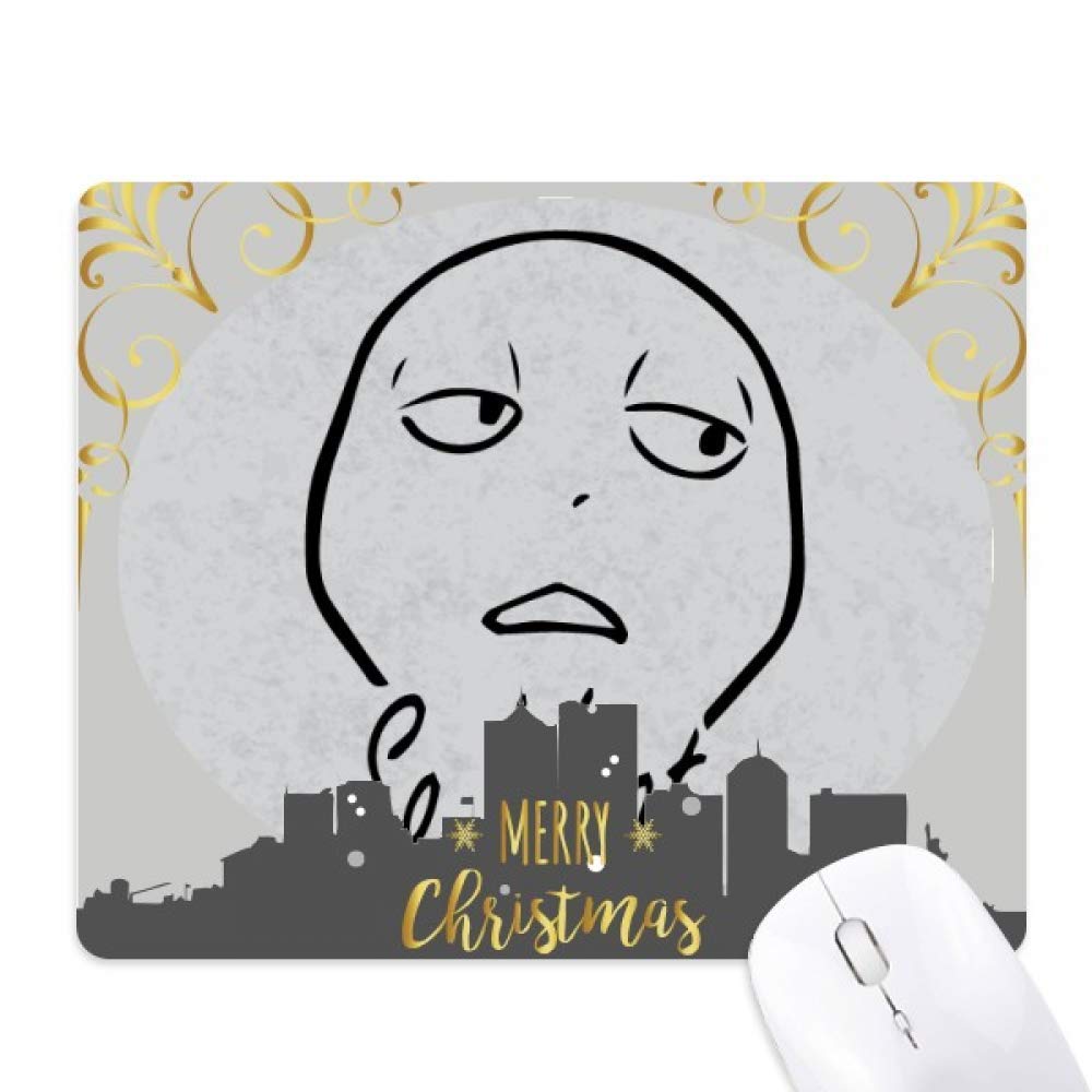 Tapis de souris le mépris black mignon smiley nuit de noël durable