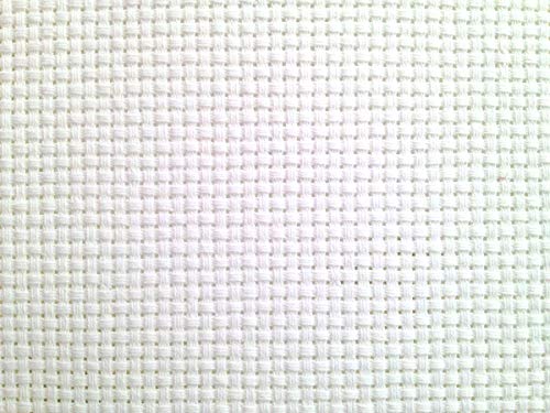 Image of KCS 59 inch x 1 Yard (93cmx149cm) 11ct Counted Cotton Aida Cloth Cross Stitch Fabric (White)