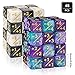 48 Pieces MTG Dice Counters Token Dice, Magic The Gathering Glitter Sparkle, Loyalty Starry Marble D6 Cube Compatible with MTG, CCG, Card Gaming Accessory (Black White & Blue Purple)