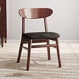 Tdsmyxgs Esszimmerstuhl, Massivholz-Küchenstuhl, Gepolsterter Loungesessel Mit Rückenlehne,...