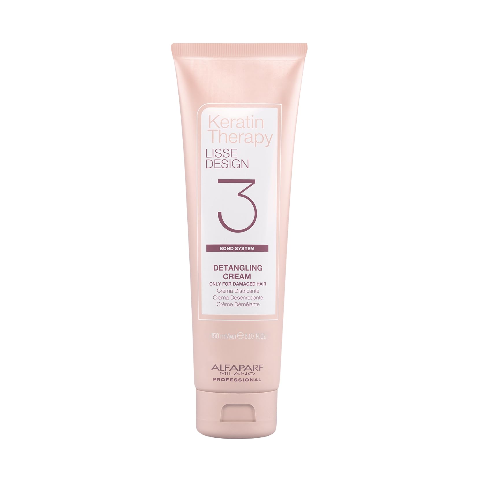 ALFAPARF Lisse Design Keratin Therapy Shampoo 500ml + Smoothing Fluid 500ml + Detangling Cream 150ml + Mask 500ml