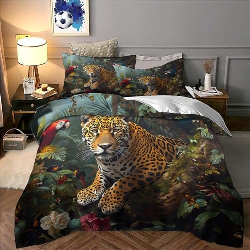 Parure de lit de luxe jaguar housse couette 3D premium - 6