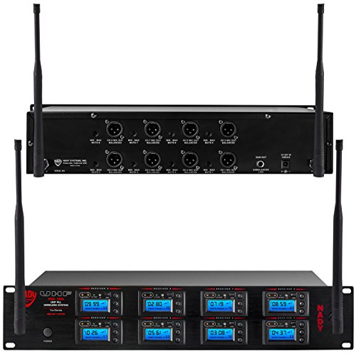 Nady 8W-1Ku Ht Octo True Diversity 1000-Channel Professional Uhf Wireless System With 8 Handheld Microphones – Autoscan – Automatic Transmitter Pairing – All Metal Construction #TOP1