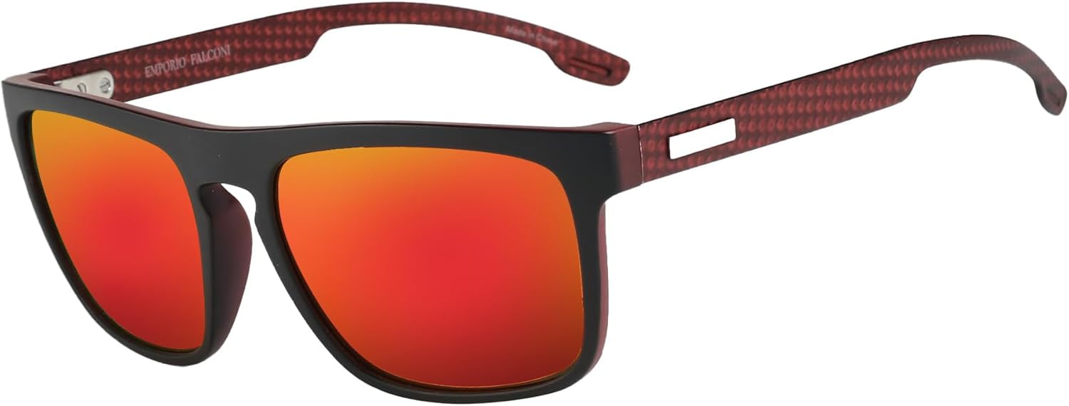 ZENOTTIC Polarized Sunglasses Men Square: Unbreakable TR90 Frame Carbon Fiber Temple UV400 Protection Sun Glasses for Driving