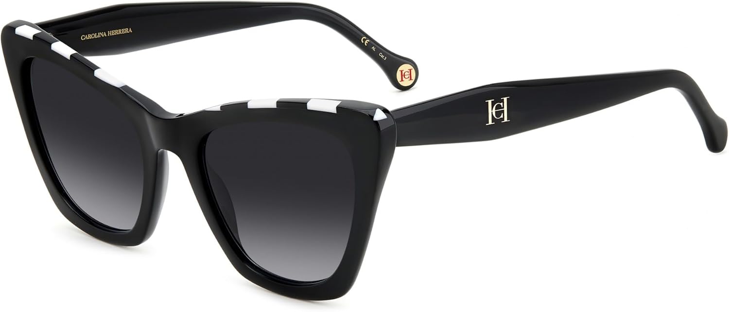 Carolina Herrera HER 0129/S Black White/Grey Shaded 55/21/145 women Sunglasses