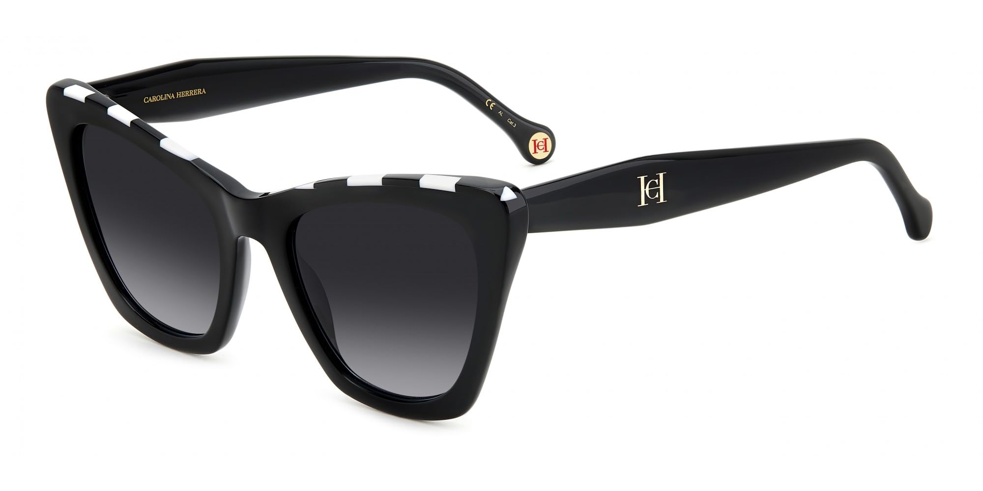 Carolina Herrera Women's Black/White Gafas - Modelo: Her 0129/S C: Eye Size: 55_Bridge Size: 21 / Polarized: No