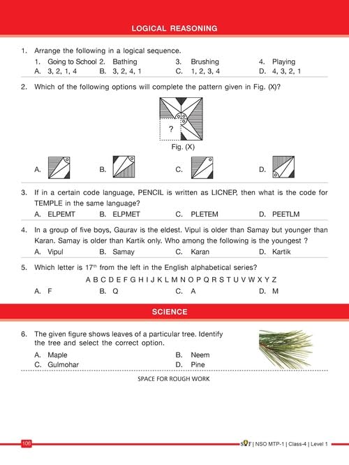 Image of (Old Edition)Class 4 Science Olympiad Previous 5 Years Papers