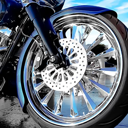 Guaimi Front Axle Nut Covers Caps Compatible With Herley Softail Sportster Dyna Touring Road King Electra Street Glide 2008-2021 - (Skeleton Middle Finger-Black) #TOP1