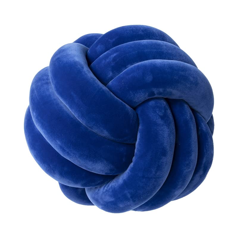 Petrella Knot Pillows Ball Round Throw Pillows Home Decor Cushion Decorative Aesthetic Throw Pillows，Jewel Blue 8inch