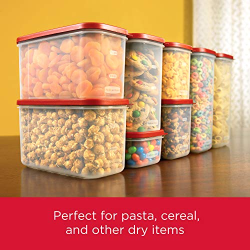 Rubbermaid Premium Modular Food Lids, Cereal Keeper, 2-Pack, 18-Cup Stacking, Space Saving Plastic Storage Containers, Clear #TOP2