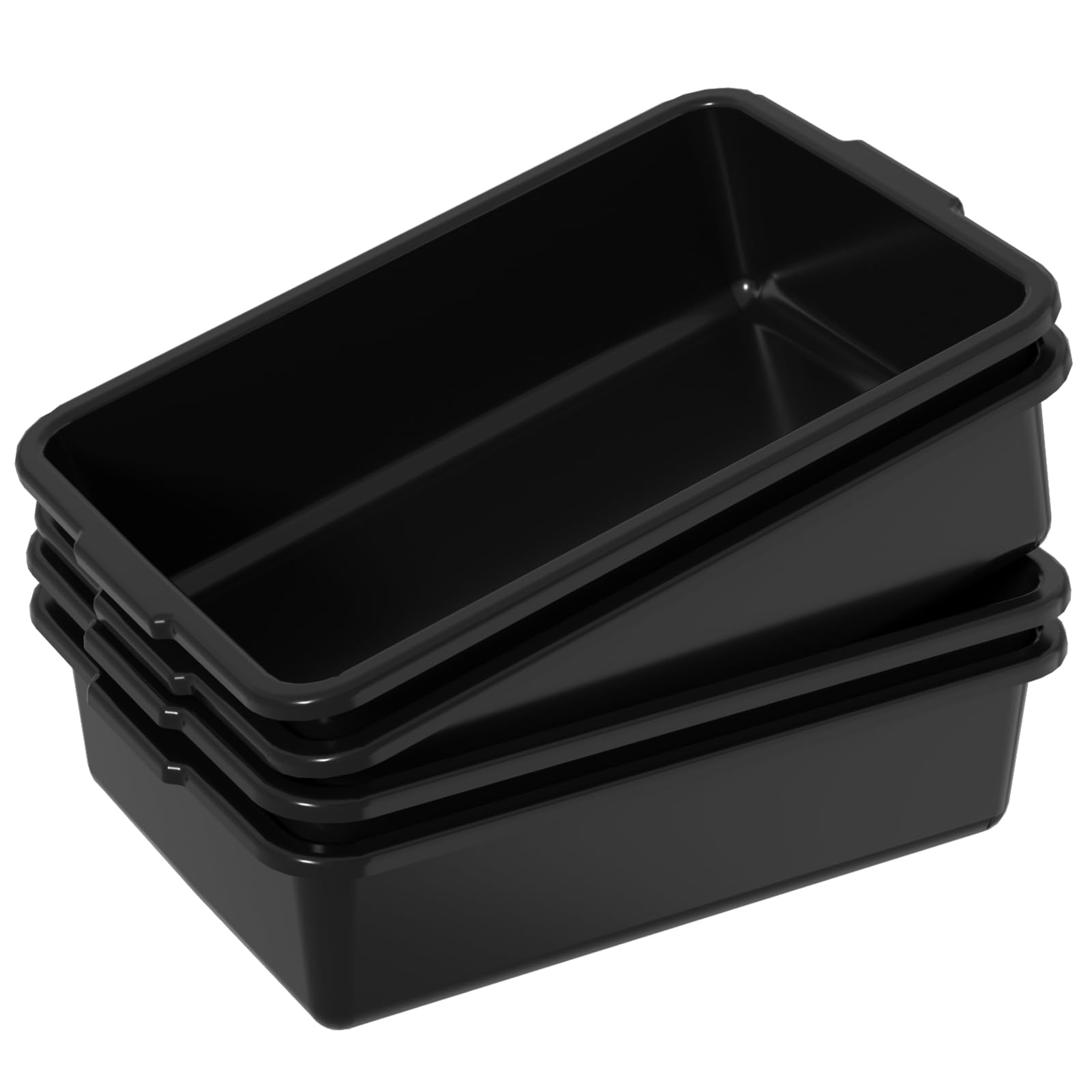 4 Pack 13 Liters Commercial Plastic Bus Boxes Tubs For Restaurant Gray - View #4
