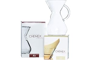 Chemex 8-Cup Classic Series Glass Coffeemaker with 100 Count Square Filters