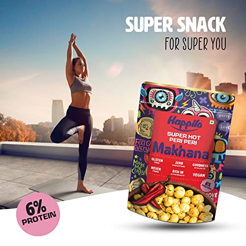 Image of Happilo Premium Super Snack Makhana Combo 300g (Perky Pudina, Peri Peri, Chilli Garlic, Salt & Pepper & Cream & Onion)