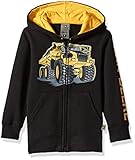 John Deere boys John Deere Dump Truck Little Boy Zip Fleece Hoodie Hooded Sweatshirt, Black, 7 US