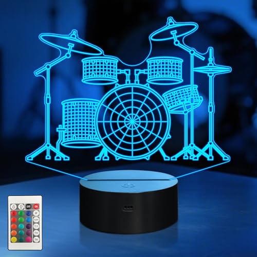 CoolGift Mart Saxophone Night Light, 3D LED Optical Illusion Lamp with 16 Colors and Remote Controller, Gifts for Saxophone Enthusiasts Music Lovers
