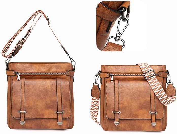 Fashion Crossbody Bag For Women Shoulder Bag Soft PU Leather Handbags Purses Multi Messenger Bag Tote - Image 5