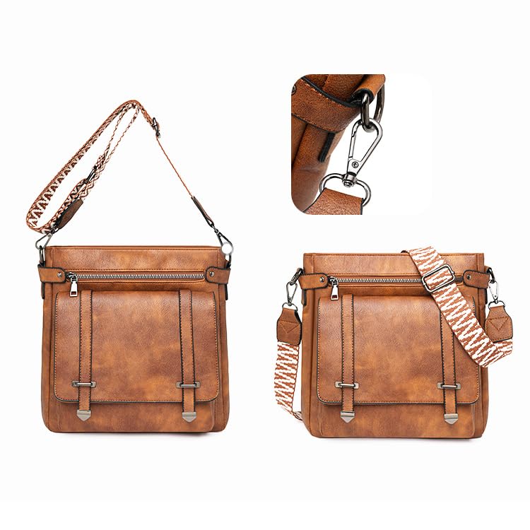 Bolso cruzado de moda para mujer, bolso de hombro suave de cuero sintético PU, bolsos y carteras multiusos, bolso mensajero y tote miniatura 5