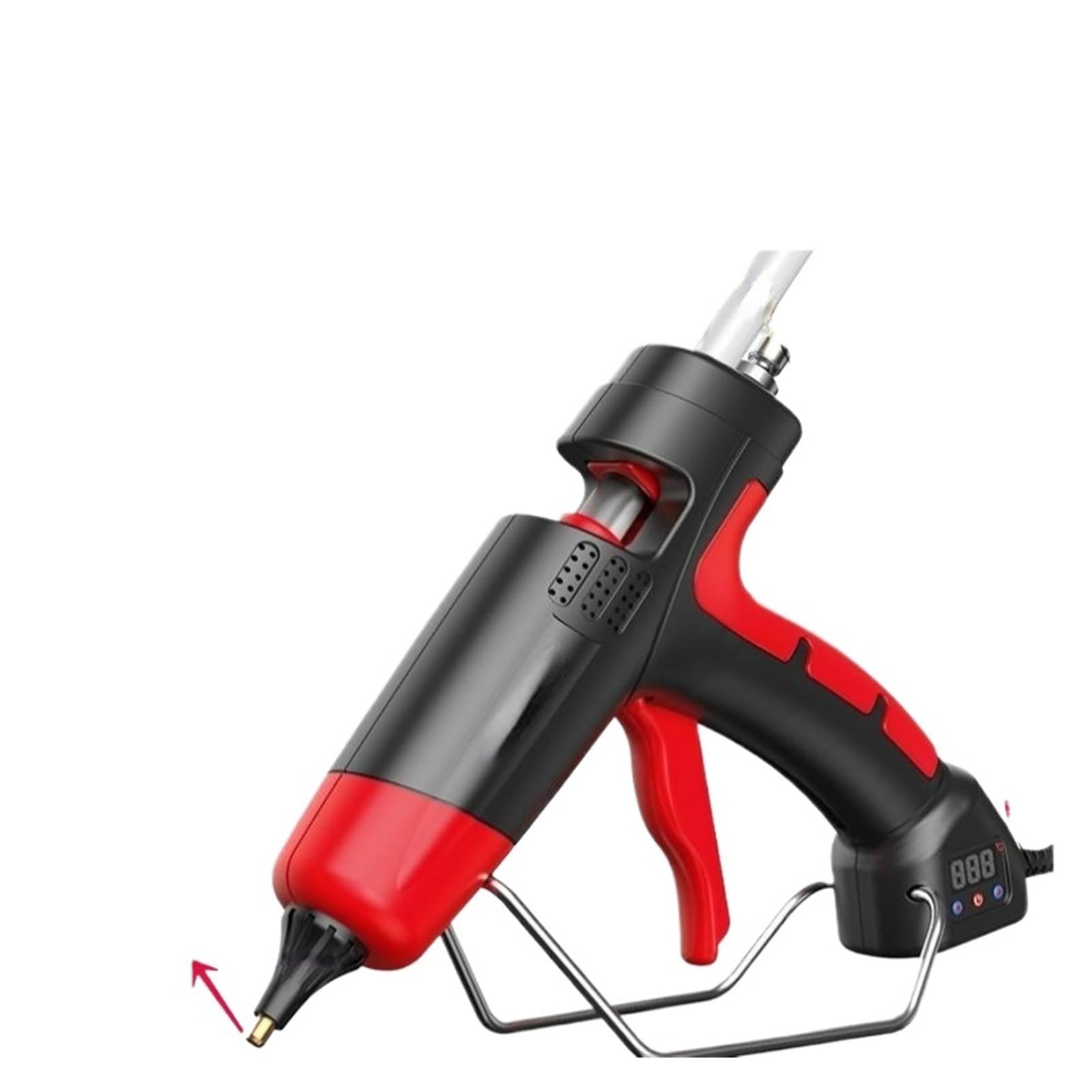 Pistolet do klejenia na gorąco, Pistolet do klejenia na gorąco 300W cyfrowy wyświetlacz regulacja temperatury dysza miedziana użyj 11 Mm kleje w sztyfcie domowe narzędzie do majsterkowania pistolet do