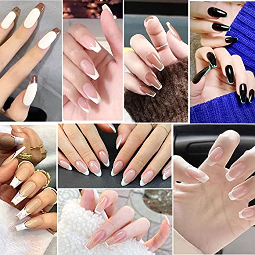 6 peças de aparador de borda de manicure de unhas de prata módulo de placa DIY, cortador de gel de l