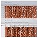 Schweek Terracotta Curtains 84 Inch Length Boho Farmhouse Curtains for Living Room 2 Panels, Linen Semi Sheer Vintage Farmhouse Printed Floral Burnt Orange Rustic Curtain Drapes