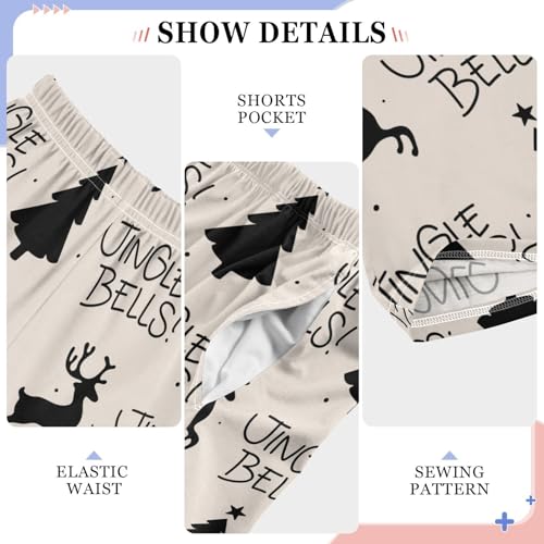 Jungle Bells Boys Long Pants Soft Trousers Elastic Waist Kids Lounge Bottoms with Pockets S-XL4