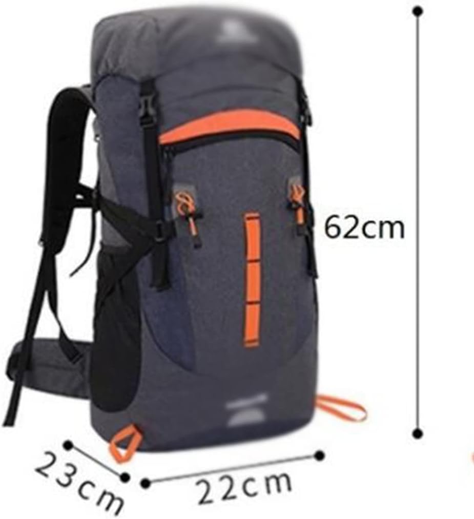 50L Camping Backpack Reflective Hiking Backpack Large Capacity Mountaineering Bag(A)
