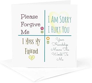 3dRose Image of Please Forgive Me Im Sorry I Hurt Your Feelings - Greeting Card, 6 by 6-inch (gc_317174_5)