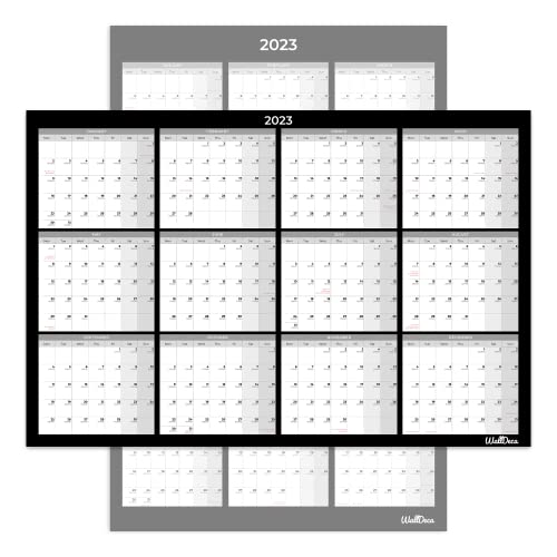 Large Annual Erasable Laminated Wall Calendar, 24 x 36 Inch, 2-Sided Reversible Vertical/Horizontal, Mounting Tape Included (Jan 2021 - Dec 2021) Cover
