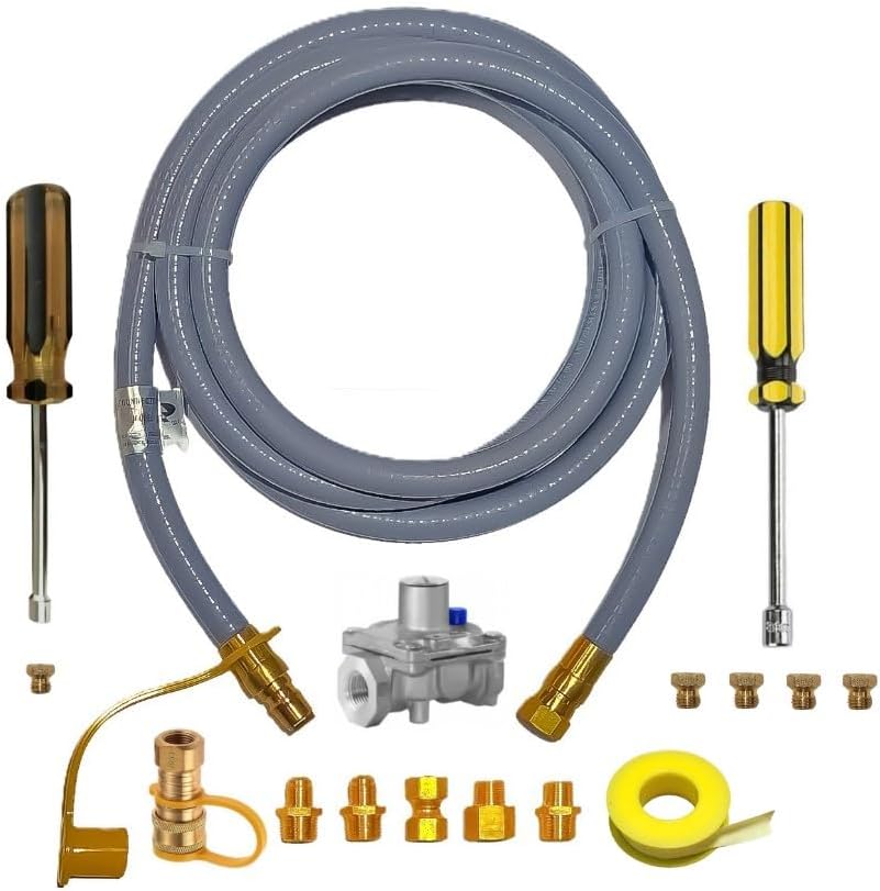 FIREJACK Natural Gas (NG) Conversion Kit for Weber Genesis 330 Manufactured from 2011-2016 Converts from LP to NG Complete Kit Orifices Come Drilled to Match Exact Factory Specifiction