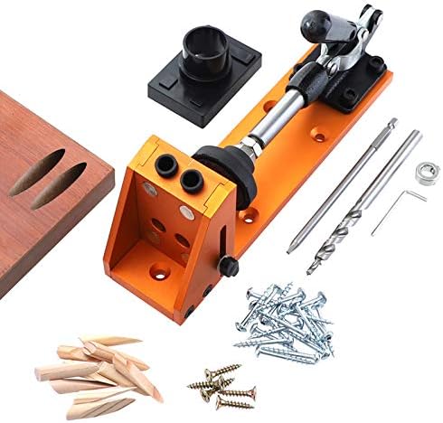 Ruitool All-in-one Aluminum Pocket Hole Jig，Professional and Upgraded All-Metal Pocket Screw Jig.…