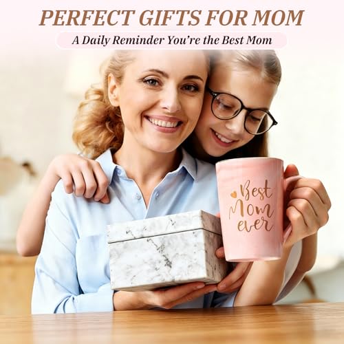 YHRJWN Pink Marble 14 Oz Mug