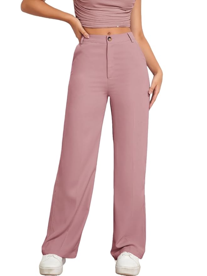 Sheetal Associates Women's Regular Fit Polycotton Solid Casual Trouser