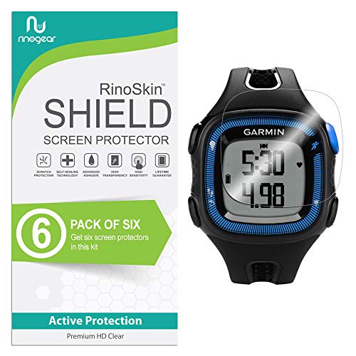 Rinogear (6-Pack) Screen Protector For Garmin Forerunner 15 Screen Protector Case Friendly Accessories Flexible Full Coverage Clear Tpu Film #TOP7