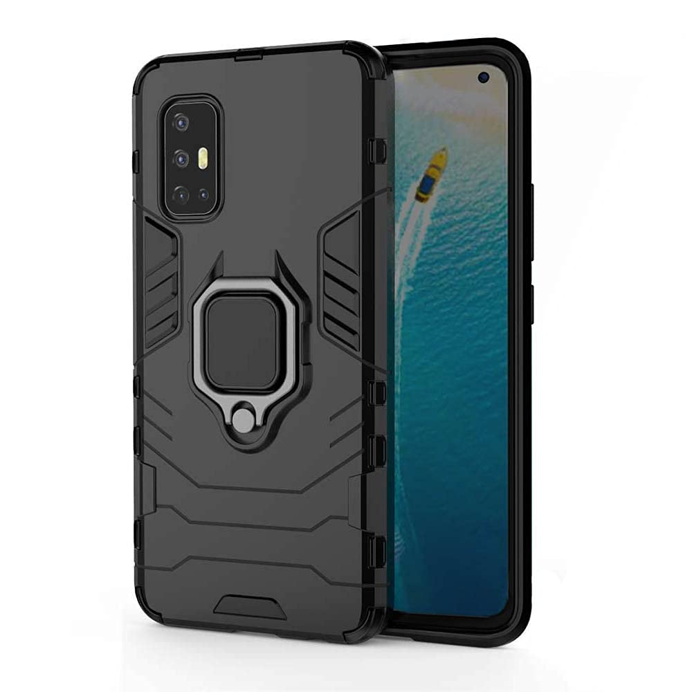 WOW IMAGINE Shock Proof Back Case Mobile Cover for Vivo V17 (Armor | Hybrid PC + TPU | Full Protection with Ring Holder Kickstand | Carbon Black) (B08KHDLF8F) Amazon Price History, Amazon Price Tracker