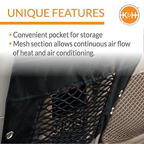 K&H Pet Products Dog Car Net Pet Travel Safety Barrier Auto Safety Organizer With Mesh For Cars And Suv's, Car Divider For Safe Driving - Black 23 X 24 Inches #TOP3