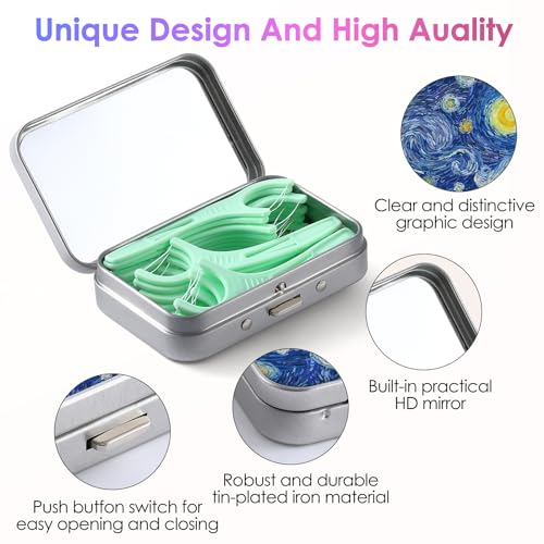 Image of Gerkia Dental Floss Portable Case, Easy to Store Floss Picks of Various Sizes, Portable Dental Floss Dispenser is Perfect for Travelling, Hotels, Dinners, Appointments.Paintings