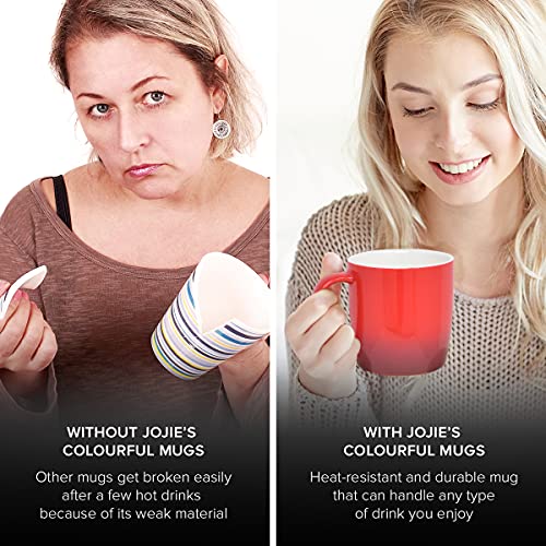 Joejis Juego de 6 tazas de café de colores 350ml para mantener el café Té chocolate y otras bebidas calientes o frías… - Imagen 5