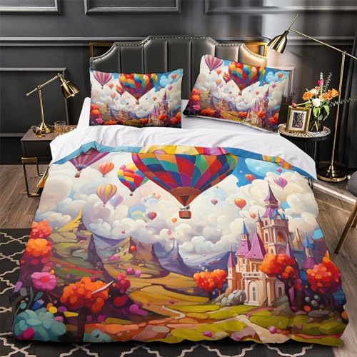 Housse de couette 260x220 cm 3D microfibre avec fermeture éclair - 4