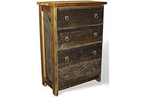4-Drawer Barnwood Dresser with Two-Tone Finish