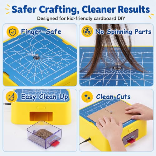 Image of | Kid Safe Cardboard Cutter | Safety Craft Knife for Kids | No Sharp Edge Bladeless Tool for DIY STEM Projects, Cardboard Building, Homeschool Art & Upcycling Crafts