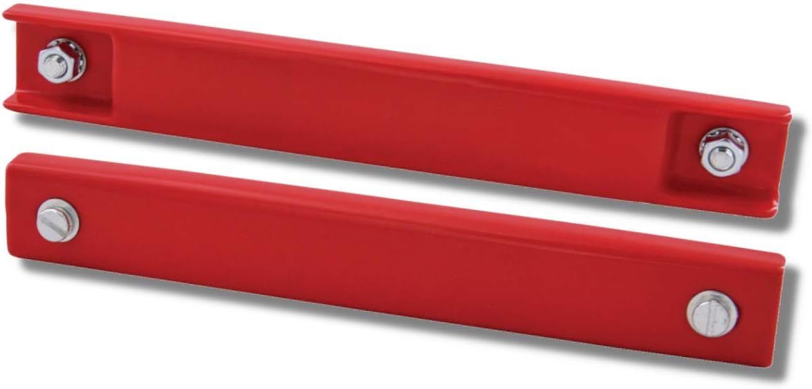 VERSA-TAGS Premium Red Rubber Coated Bar Magnet - Demo License Plate Holder with Hardware (2 Packs)